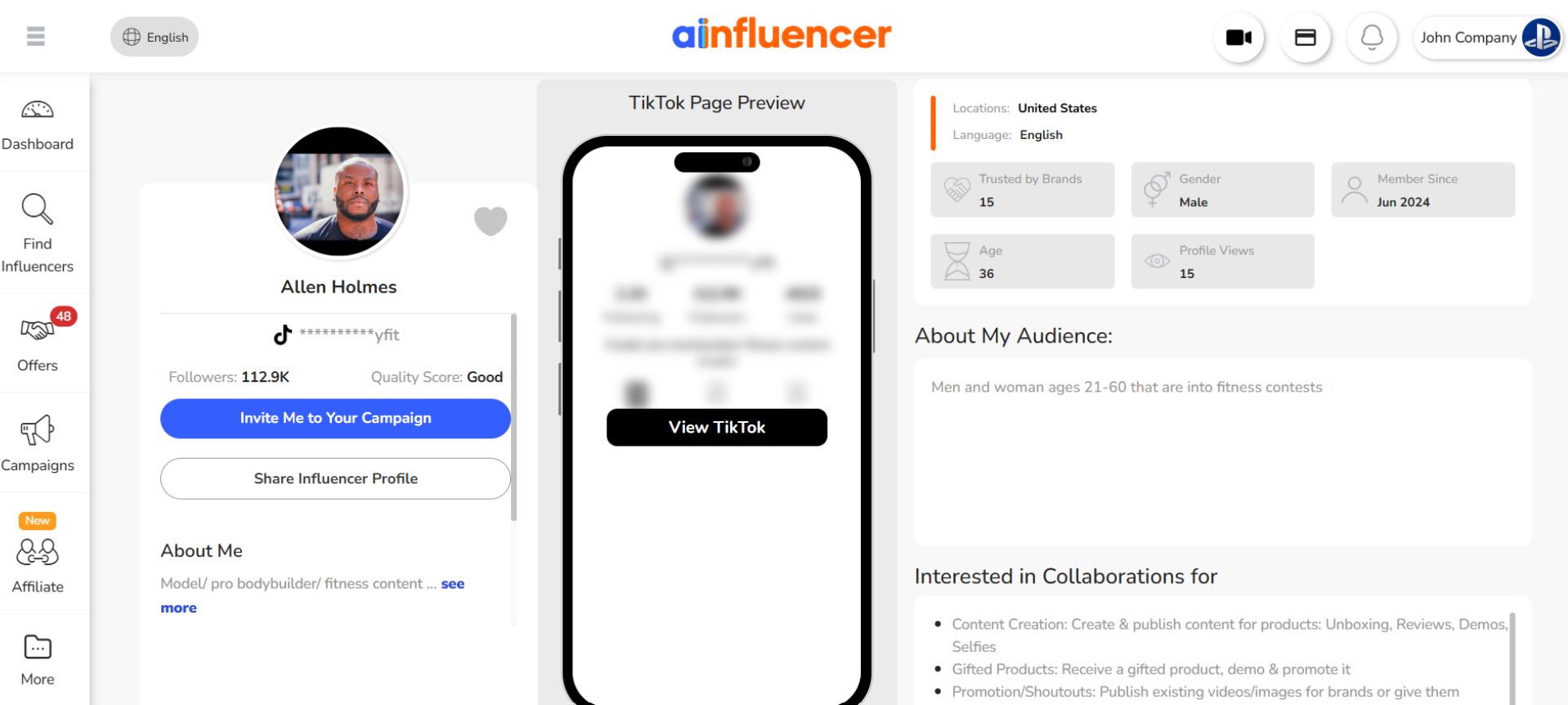 Influencer's insights