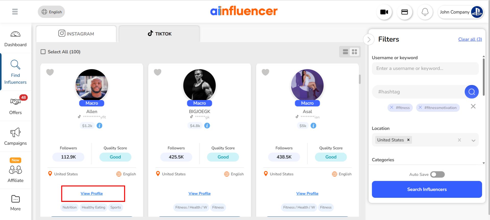 Learn More About an Influencer on Ainfluencer