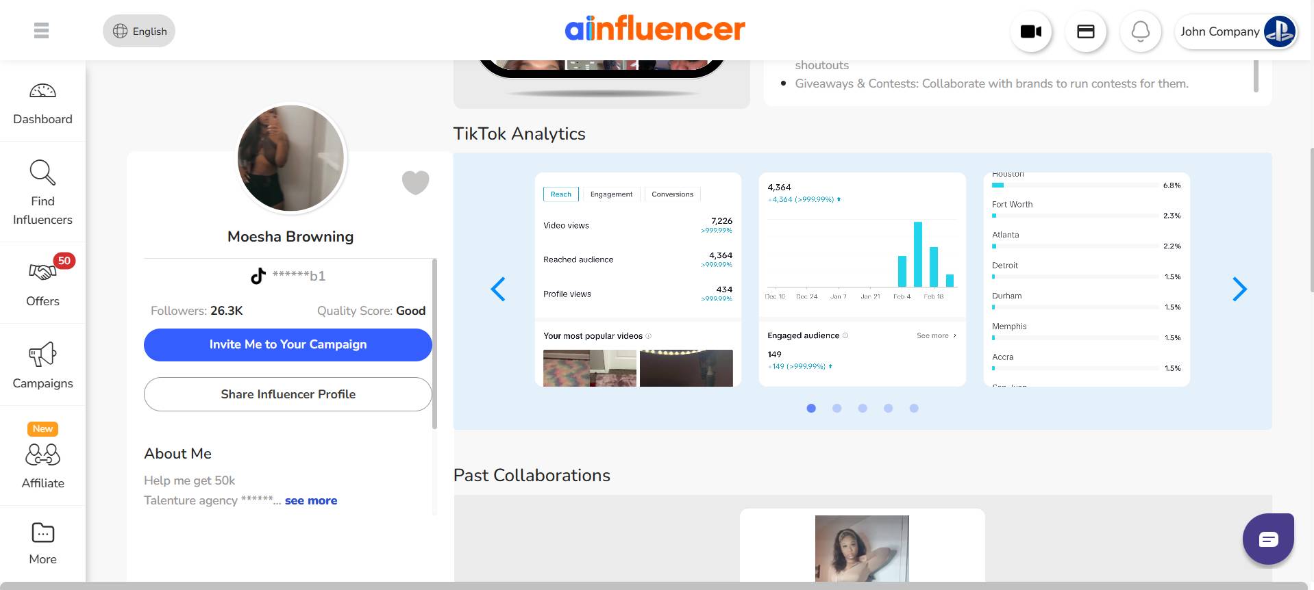 TikTok and Instagram Insights on Ainfluencer